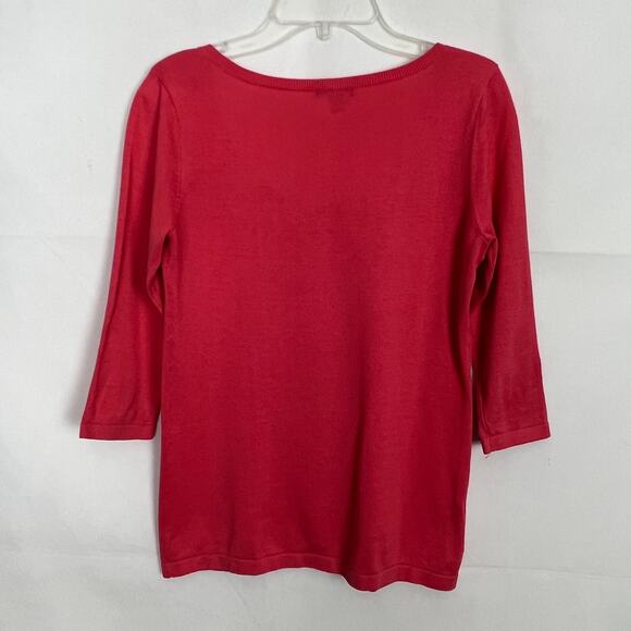 Ann Taylor Silk Cotton Pink Pullover Elbow Sleeve Sweater Size XS Petite - Picture 5 of 7